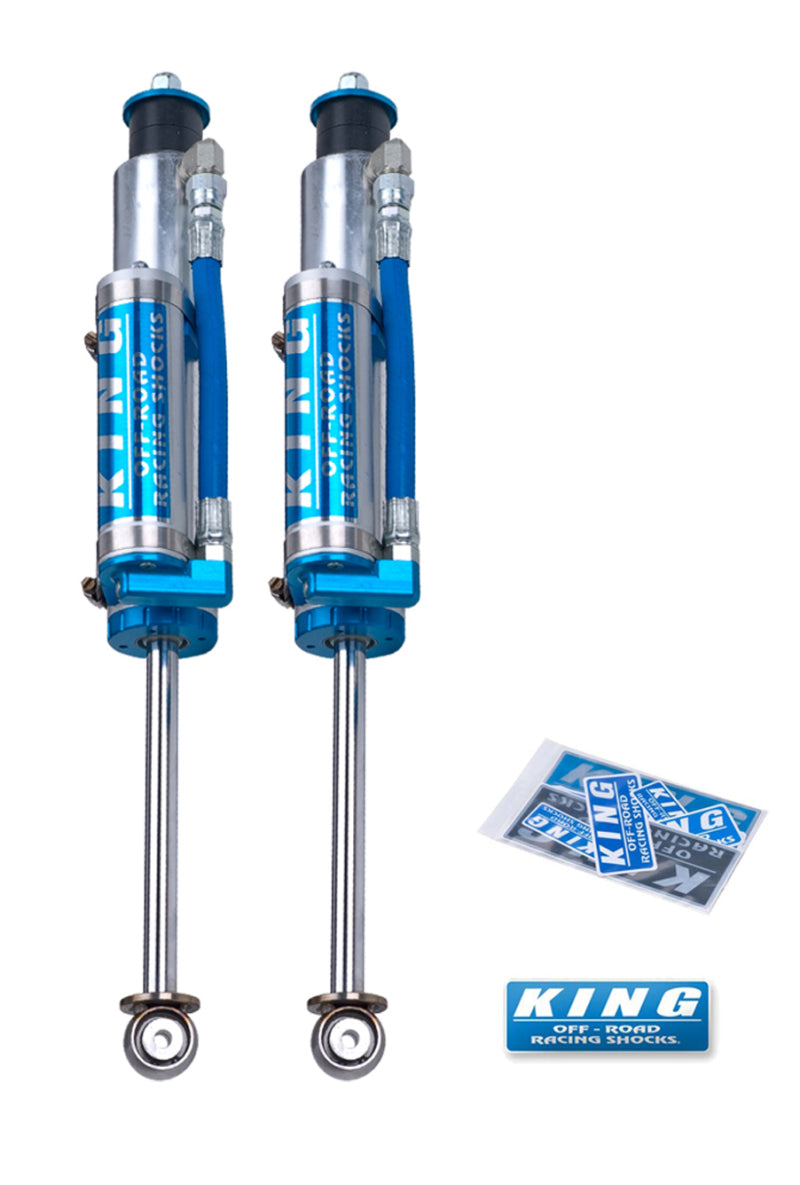 King Shocks 97-06 Jeep Wrangler TJ Front 2.5 Dia Piggy Hose Reservoir Shock 6in Lift (Pair)