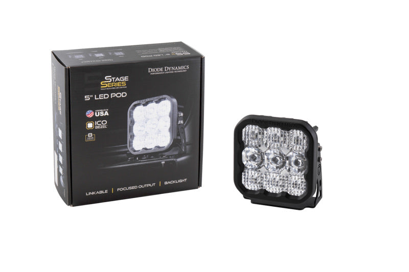 Diode Dynamics SS5 LED Pod Sport - White Combo (Single)