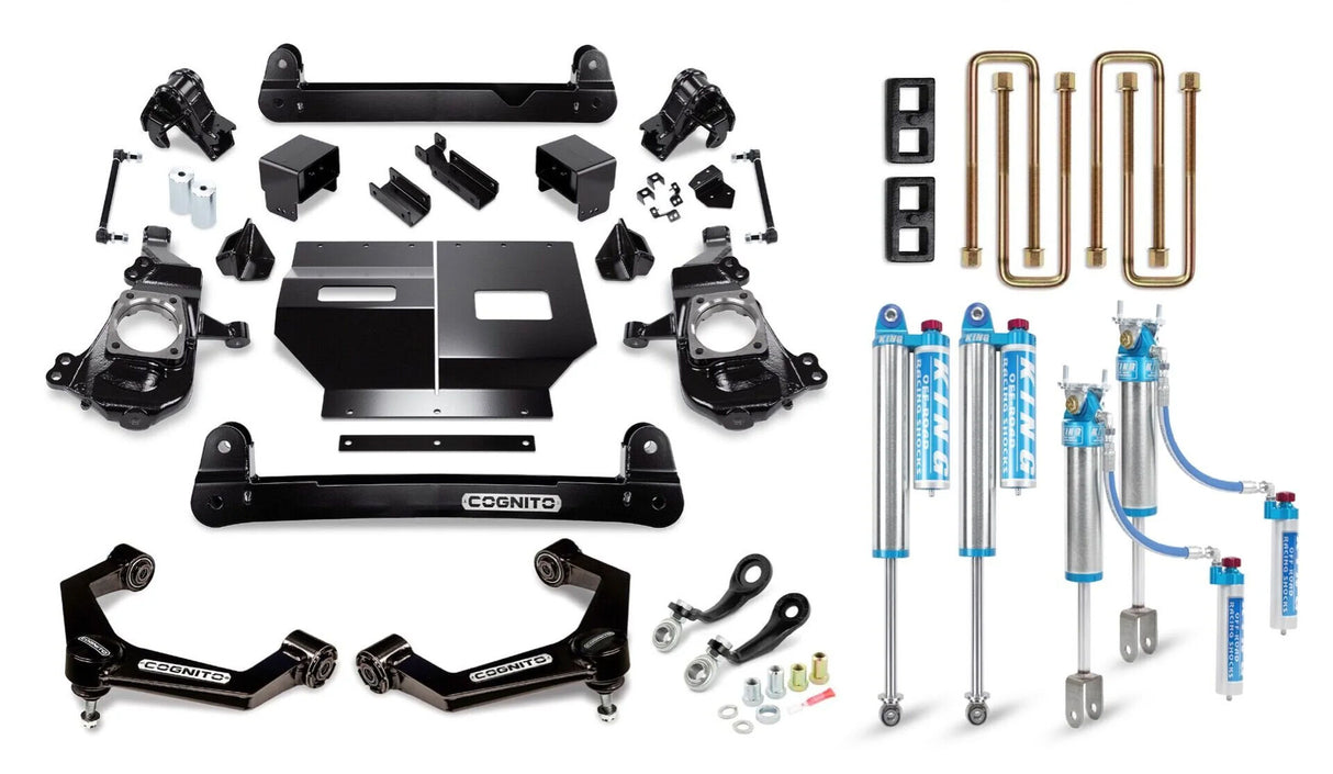 4-Inch Elite Lift Kit with King 2.5 Reservoir Shocks for 20-24 Silverado/Sierra 2500/3500 2WD/4WD Cognito Motorsports Truck