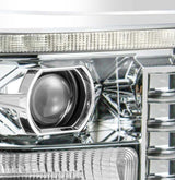 AlphaRex 11-16 Ford F-350 SD LUXX LED Proj Headlights Plank Style Chrm w/Activ Light/Seq Signal/DRL