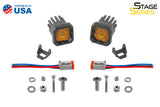 Diode Dynamics Stage Series C1 LED Pod - Yellow SAE Fog Standard ABL (Pair)