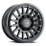 ICON Recon SLX 18x9 8x6.5 BP 12mm Offset 5.5in BS 121.4mm Hub Bore Satin Black Wheel