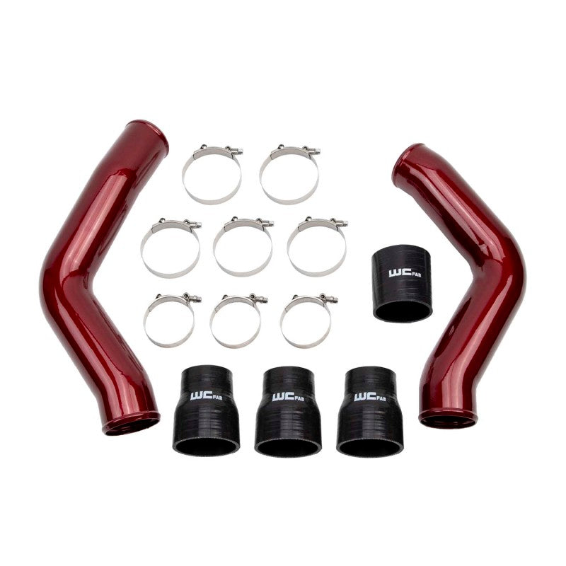 Wehrli 13-18 Ram 6.7L Cummins 3.5in Intercooler Pipes Kit - WCFab Red