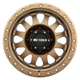 Method MR304 Double Standard 17x8.5 0mm Offset 8x6.5 130.81mm CB Method Bronze Wheel