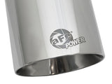 aFe MACH Force-Xp Univ 304 SS Double-Wall Clamp-On Exhaust Tip - Polished - 3in Inlet - 4.5in Outlet