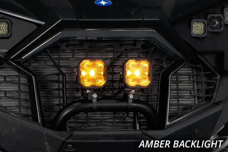 Diode Dynamics SS3 LED Bumper 1 1/4 In Roll Bar Kit Max - Yellow SAE Fog (Pair)