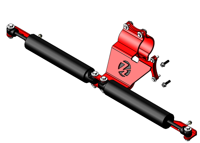 Kelderman 2008-10 Lifted Ford SuperDuty Dual Steering Stabilizer Bracket F-450/F-550