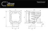 Diode Dynamics Stage Series C1 LED Pod - White SAE Fog Standard ABL Each