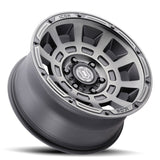 ICON Thrust 17x8.5 6x5.5 25mm Offset 5.75in BS 95.1mm Bore Smoked Satin Black Wheel