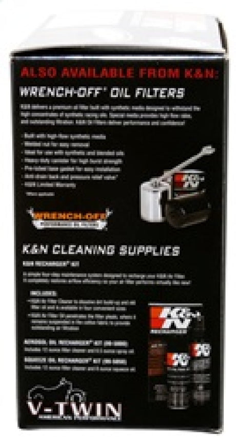K&N Replacement Unique Air Filter 6.625in L x 4.75in W x 1.625in H with 1 Flange for Harley-Davidson