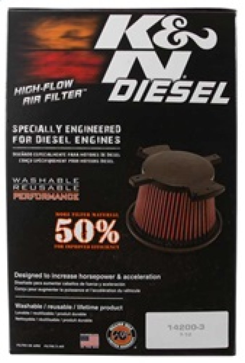 K&N 2017-2019 Ford F250 Super Duty V8-6.7L DSL Replacement Drop In Air Filter