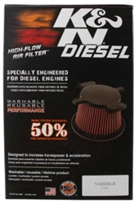 K&N 2017 Ford F250 Super Duty V8-6.7L DSL Replacement Drop In Air Filt
