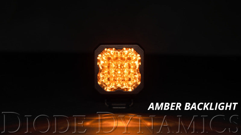 Diode Dynamics Stage Series C1 LED Pod Pro - Yellow Wide Standard ABL Each