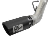 aFe ATLAS 4in DPF-Back Alum Steel Exhaust System w/Dual Exit Black Tip 2017 GM Duramax 6.6L (td)