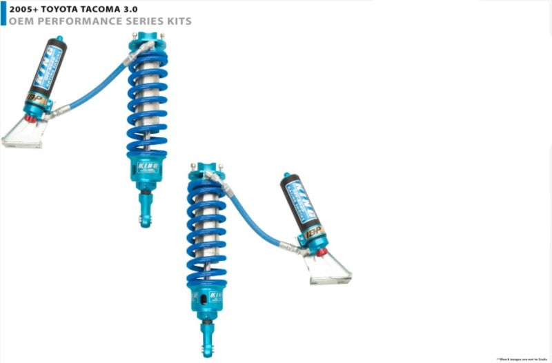 King Shocks 2005+ Toyota Tacoma (6 Lug) Frt Stg 3 Kit 3.0 Dia Res Coilover w/Adj/Int Bypss (Pair)