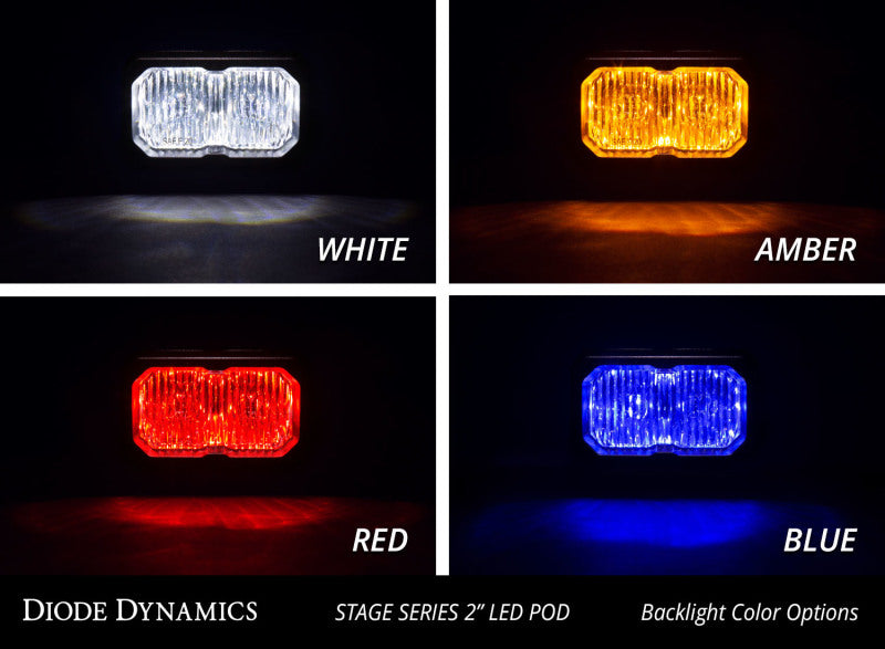 Diode Dynamics Stage Series 2 In LED Pod Pro - White Combo Standard RBL Each