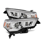 AlphaRex 14-22 Toyota 4Runner PRO-Series Projector Headlights Black w/Seq. Sig. + DRL