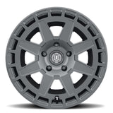 ICON Compass 17x8.5 5x5 -6mm Offset 4.5in BS Satin Black Wheel