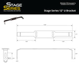 Diode Dynamics Stage Series 12 In U Bracket (Pair)