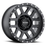 Method MR306 Mesh 18x9 -12mm Offset 8x6.5 130.81mm CB Matte Black Wheel