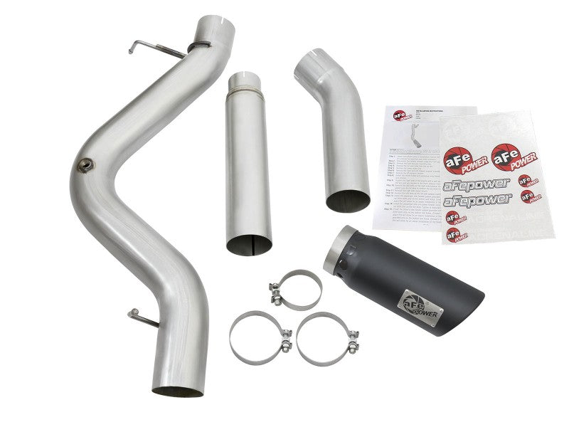 aFe Atlas Exhaust 5in DPF-Back Aluminized Steel w/ Black Tips 16-17 GM Diesel Truck V8-6.6L (td)