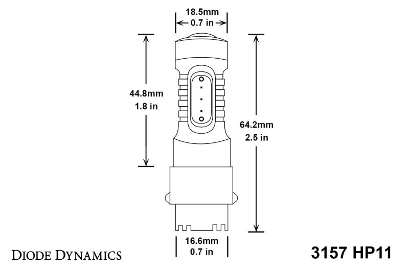 Diode Dynamics 3157 LED Bulb HP11 LED - Amber Set of 4