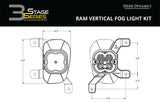 Diode Dynamics SS3 Pro Type Ram Vert Kit ABL - White SAE Driving