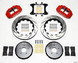 Wilwood Narrow Superlite 6R Front Hat Kit 14.00in Drill Red Nissan 370Z/Fiti G37