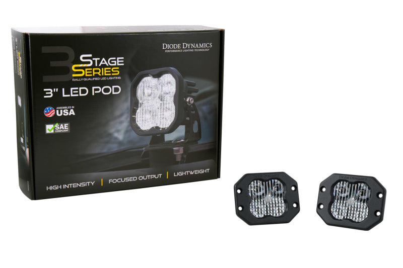 Diode Dynamics SS3 Pro RBL - White Combo Flush (Pair)