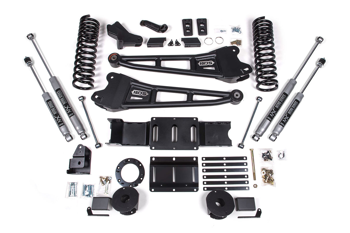 5.5-Inch Lift Kit w/ Radius Arm for 2019-2024 Dodge Ram 2500 w/ Rear Air Ride 4WD Gas