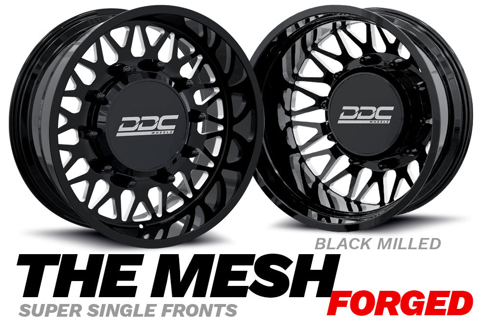 DDC Wheels "THE MESH" BLACK & MILLED FORGED WHEELS Dodge/Ram