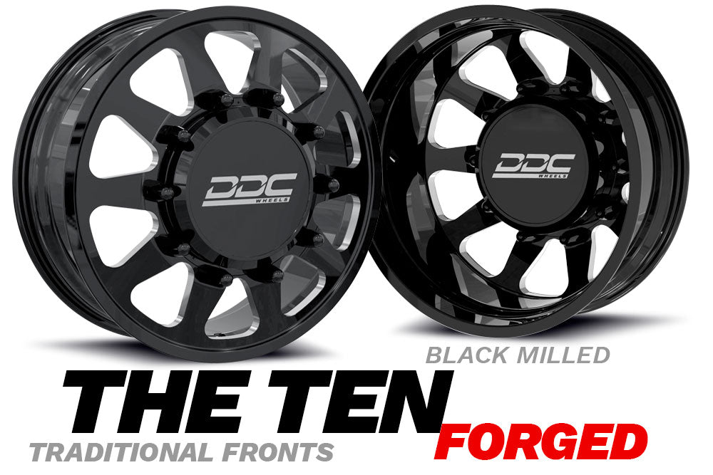 DDC Wheels " THE TEN" Forged Black & Milled 94-23 Dodge/Ram