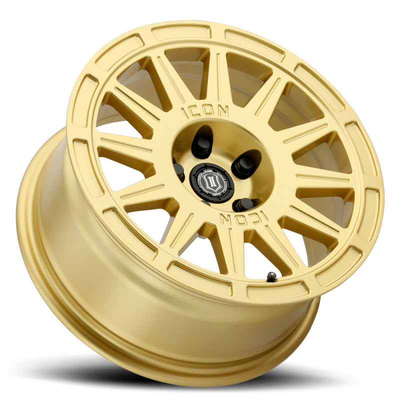 ICON Ricochet | 17x8 | 38mm Offset | 5x4.5 | Gloss Gold Wheel