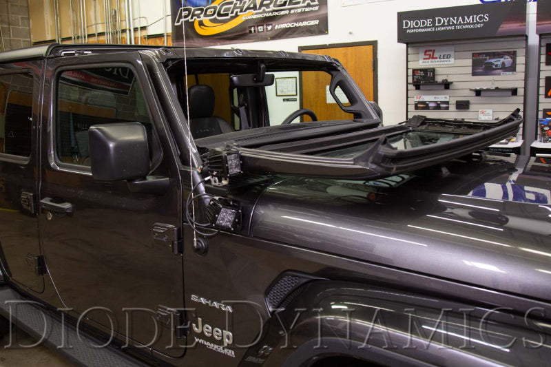 Diode Dynamics 18-21 Jeep JL Wrangler/Gladiator SS3 Cowl LED Bracket K