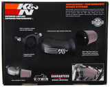 K&N 01-17 Harley Davidson Softail / Dyna FI Performance Air Intake System Silver