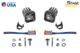 Diode Dynamics Stage Series C1 LED Pod Pro - White Flood Standard RBL (Pair)