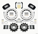 Wilwood Dynapro Radial Rear Kit 12.88in Drilled 2006-2007 Subaru WRX w/Lines