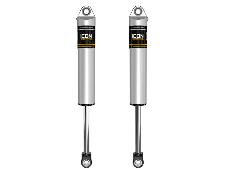 ICON 1999-2024 Ford F-250/F-350/F-450 Super Duty, 0-3” Lift, Rear, V.S. 2.5 Aluminum Series Shocks, Internal Reservoir, Pair