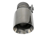 aFe MACH Force-Xp Univ 304 SS Double-Wall Clamp-On Exhaust Tip - Polished - 3in Inlet - 4.5in Outlet