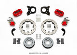 Wilwood Forged Dynalite P/S Rear Kit w/MC4 P-Brake Drill Red Chev 12 Bolt w/Clip Eliminator