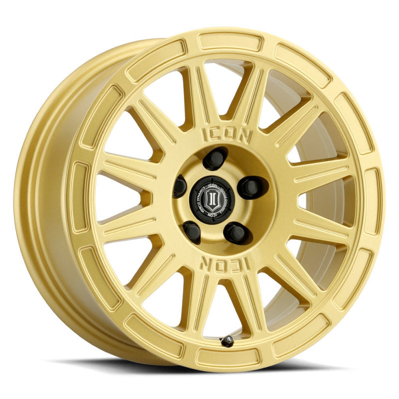ICON Ricochet | 17x8 | 38mm Offset | 5x4.5 | Gloss Gold Wheel