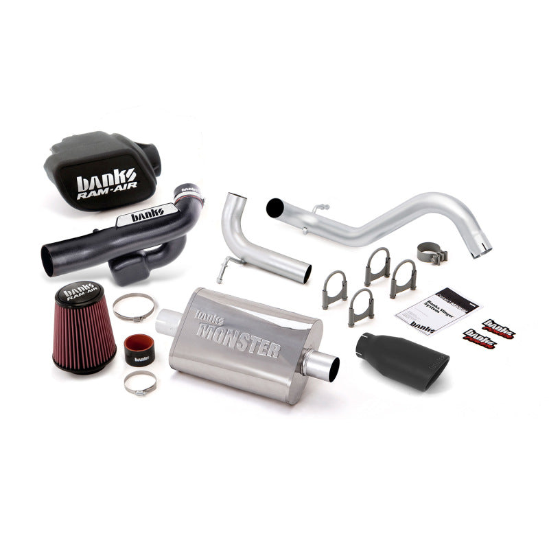 Banks Power 12-15 Jeep 3.6L Wrangler (All) 2dr Stinger Sys (no AutoMind) - SS Single Exh w/ Blk Tip