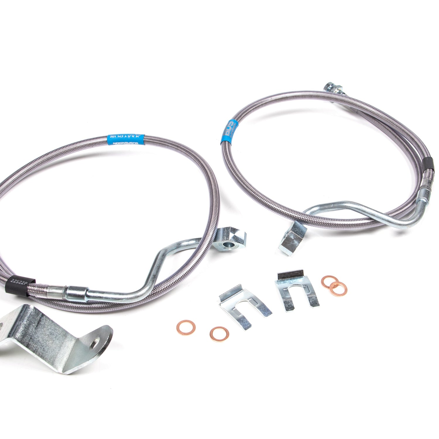 Front Brake Line Set - Stainless Steel - Fits 6 - 8-Inch Lift for 2005-2007 Ford F-250/F-350 Super Duty 4WD