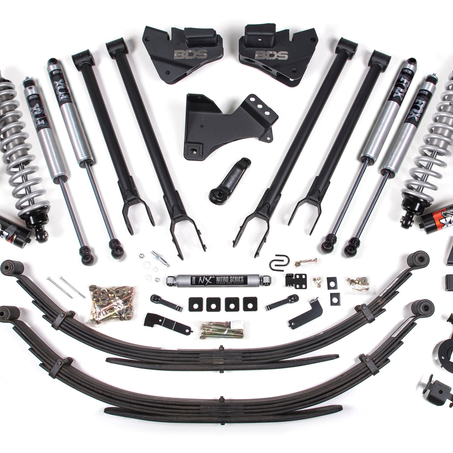 5-Inch Lift Kit w/ 4-Link - FOX 2.5 Performance Elite Coil-Over Conversion for 2020-2022 Ford F-250/F-350 Super Duty 4WD Diesel