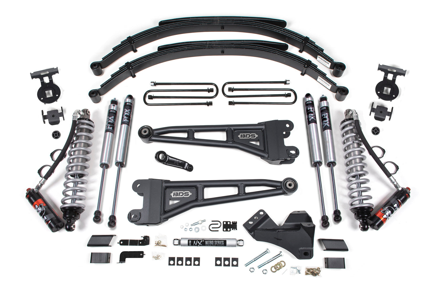 4-Inch Lift Kit w/ Radius Arm - FOX 2.5 Performance Elite Coil-Over Conversion for 2017-2019 Ford F-250/F-350 Super Duty 4WD Diesel