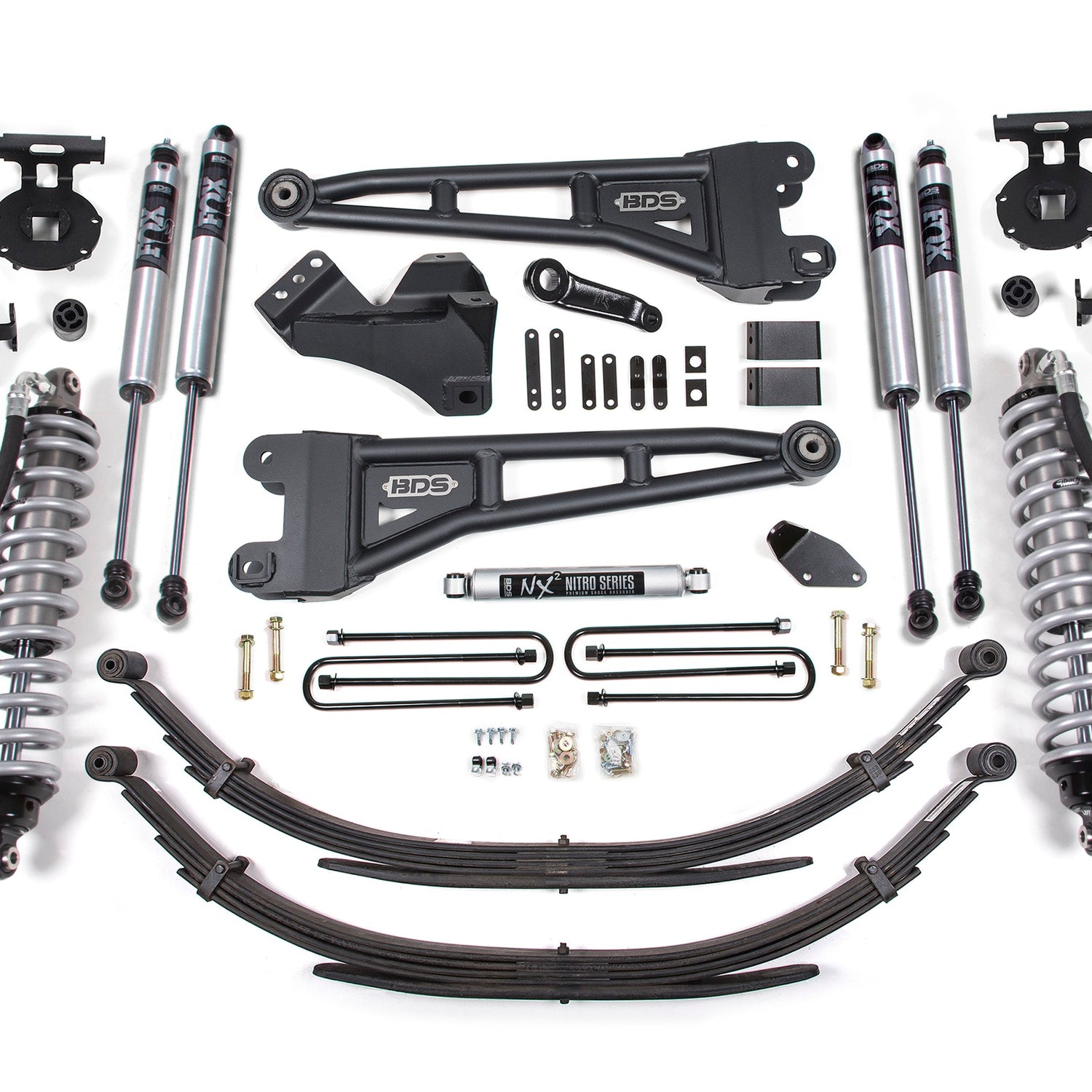4-Inch Lift Kit w/ Radius Arm - FOX 2.5 Performance Elite Coil-Over Conversion for 2005-2007 Ford F-250/F-350 Super Duty 4WD Diesel
