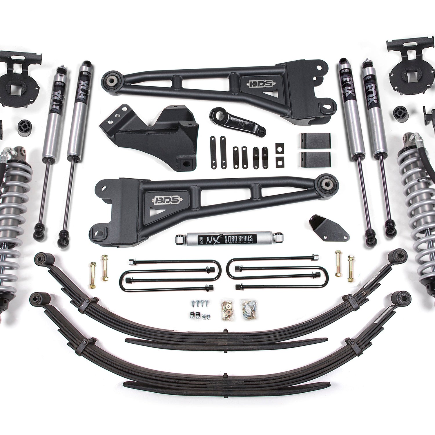 4-Inch Lift Kit w/ Radius Arm - FOX 2.5 Performance Elite Coil-Over Conversion for 2008-2010 Ford F-250/F-350 Super Duty 4WD Diesel