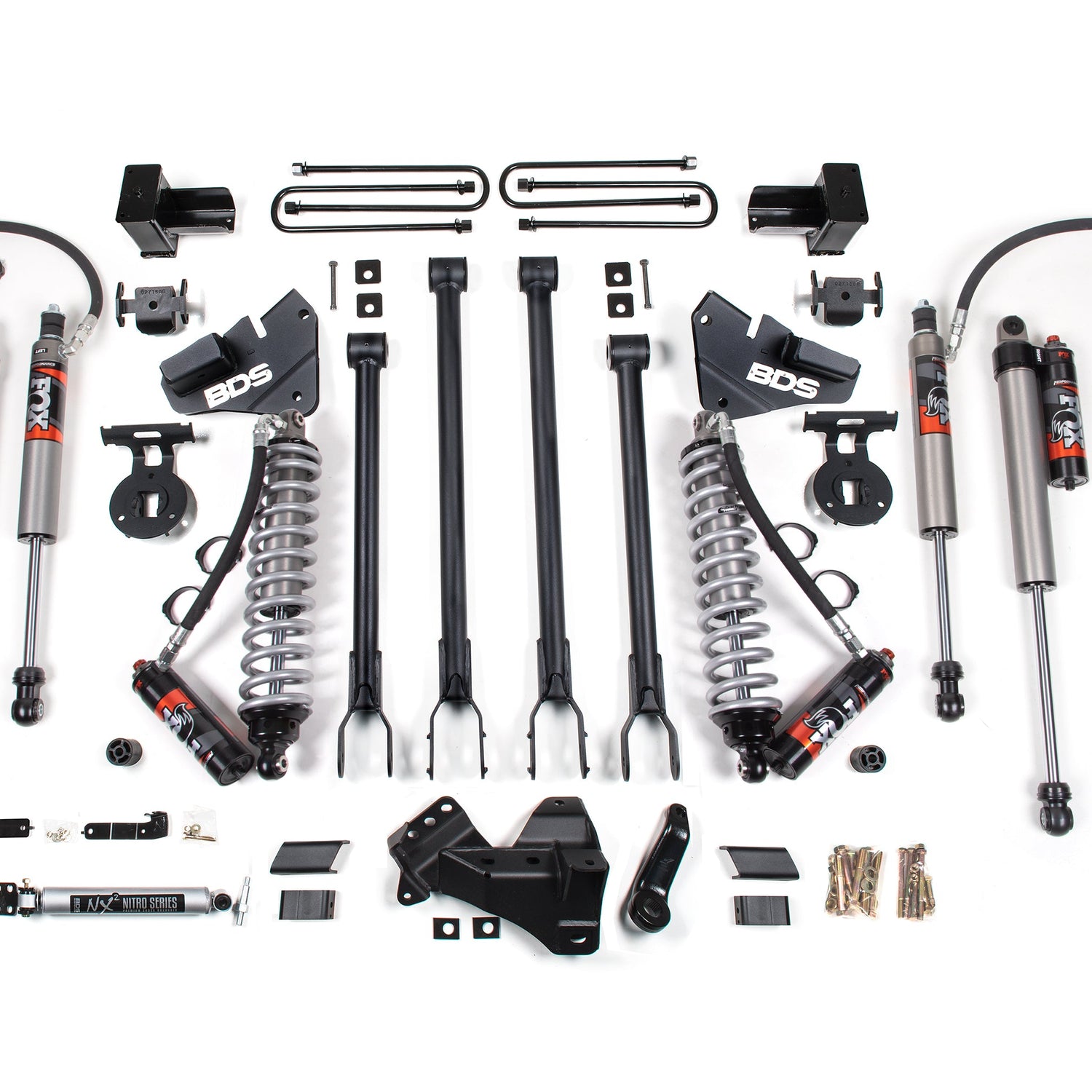 5-Inch Lift Kit w/ 4-Link - FOX 2.5 Performance Elite Coil-Over Conversion for 2020-2022 Ford F-250/F-350 Super Duty 4WD Diesel