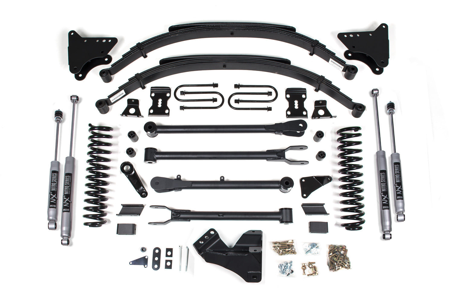 4-Inch Lift Kit w/ 4-Link for 2005-2007 Ford F-250/F-350 Super Duty 4WD Gas