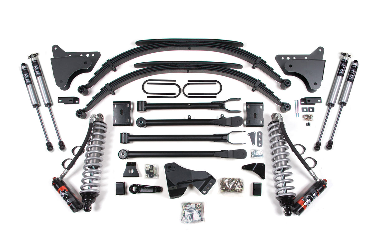 4-Inch Lift Kit w/ 4-Link - FOX 2.5 Performance Elite Coil-Over Conversion for 2011-2016 Ford F-250/F-350 Super Duty 4WD Diesel